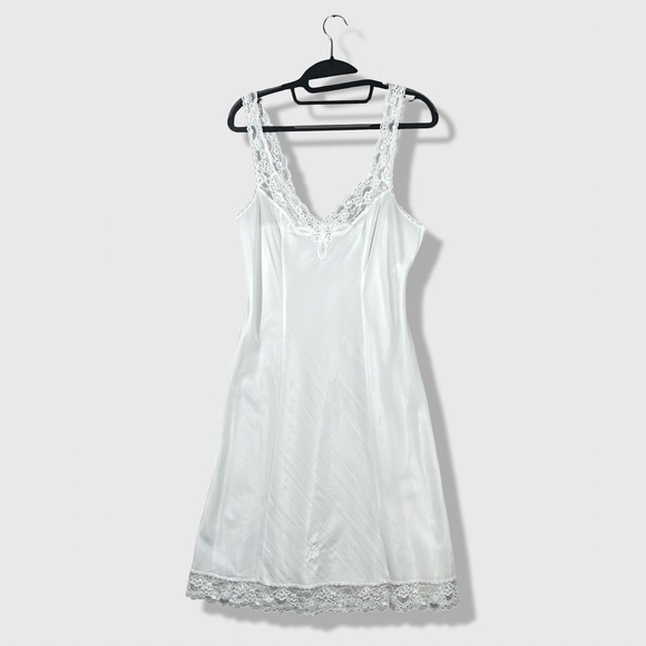 Christian Dior Other - Vintage Christian Dior Nightgown Womens XS White Lace Lingerie Slip Dress